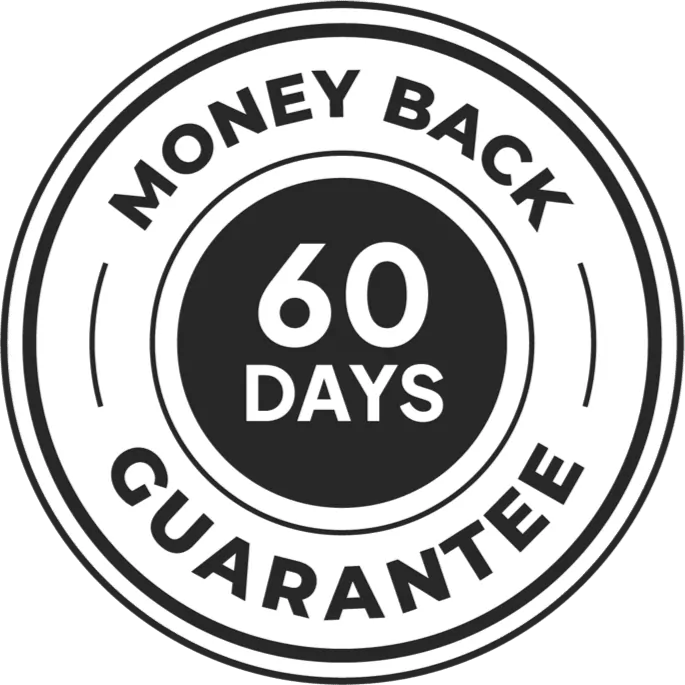 ViriFlow 100% Satisfaction 60-Day Money Back Guarantee Badge